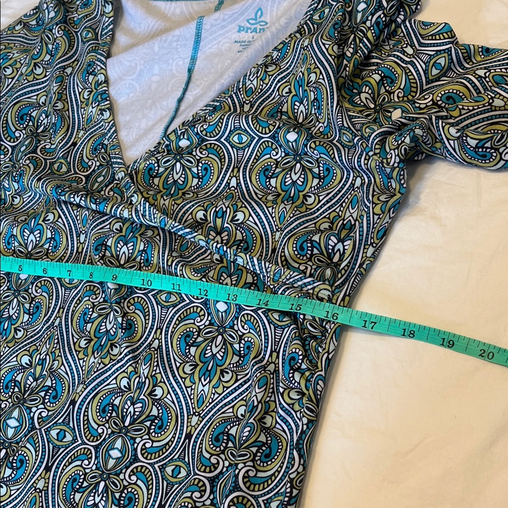 Prana Faux Wrap Dress Size Large - Picture 9 of 11